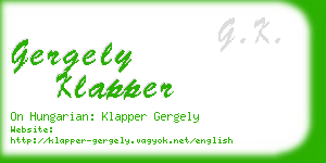 gergely klapper business card